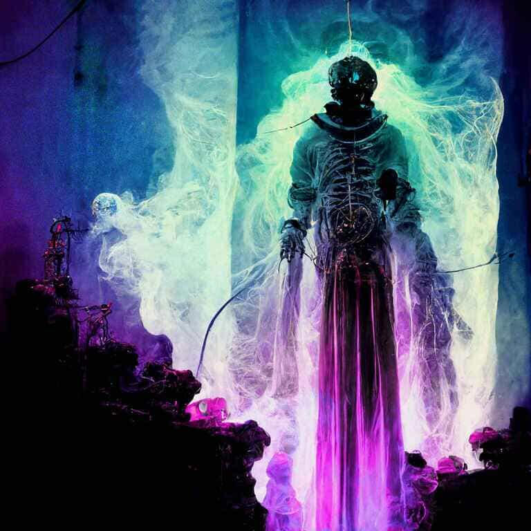 Each suit is embedded with micro crystals that pulse in sync with the multiverse.