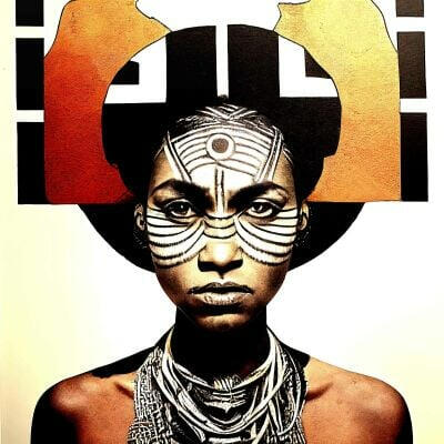 We are welcomed by the Shaman. She connects with the spirit world through geometric codes that shows her the way.