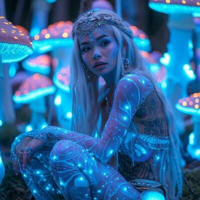 She connects to the forest’s bioluminescence and the ancient magic hidden in the forest.
